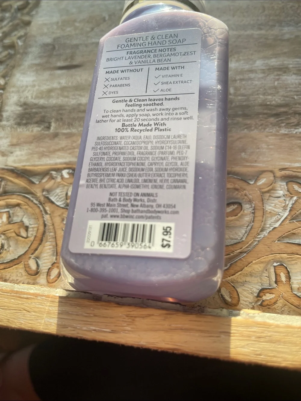 White Barn Lavender Bergamot Foaming Hand Soap - Light Purple